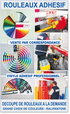 Rouleau de vinyle adhésif pour la restauration des distributeurs autom –  Hexabrand - France